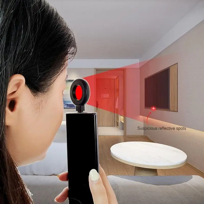 Type-C Portable Camera Detector Rf Detector IR Alarm for Outdoor Travel Hotel Rental Anti Candid Hidden Camera Finder Led Light
