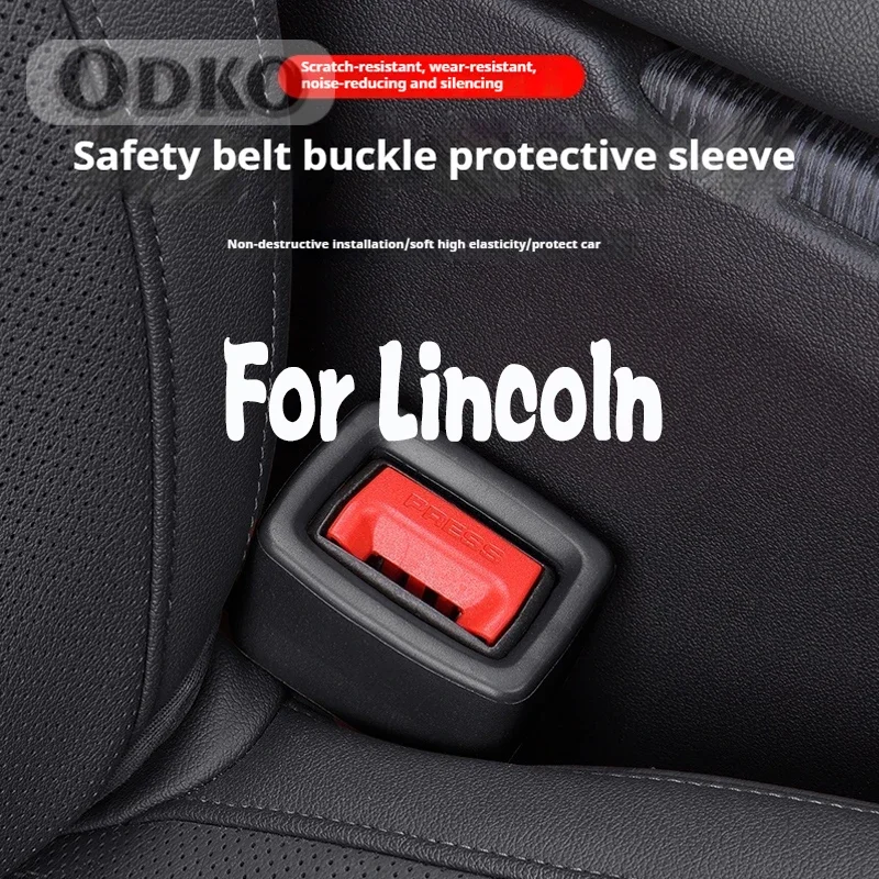 Car Safety Belt Buckle Holder Silicon Gel Buckle Protective Cover For Lincoln Nautilus Corsair MKX MKS