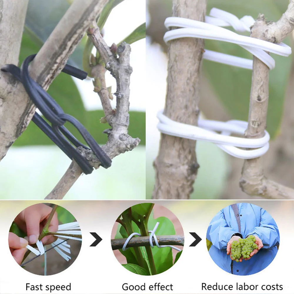 Durable Plant Wires Soft Flexible Twist Ties Reusable Rubber Twist