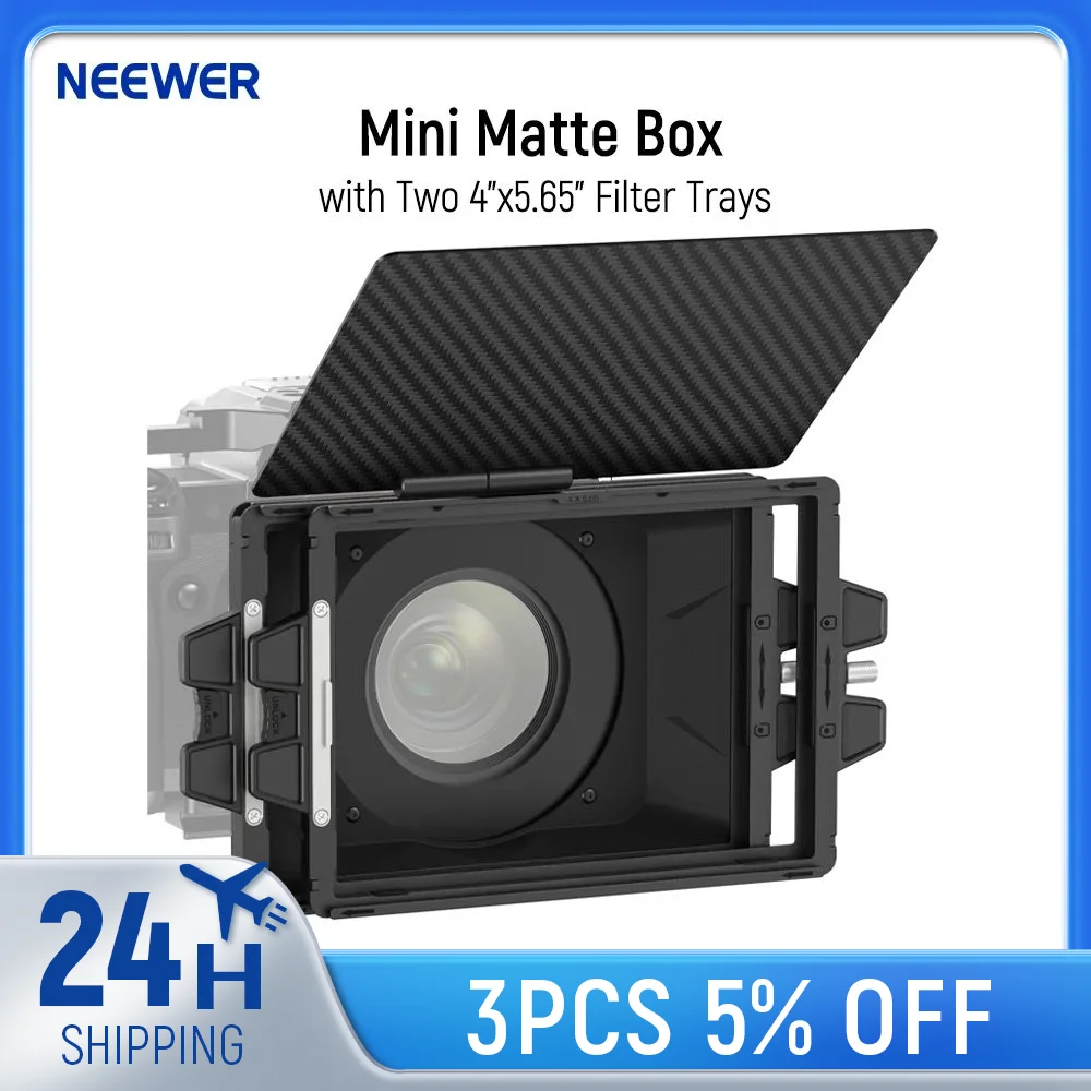 Neewer Mini Matte Box avec Deux Plateaux de Filtre 4x5.65,4 Neewer Mini Matte Box avec Deux Plateaux de Filtre 4x5.65,4