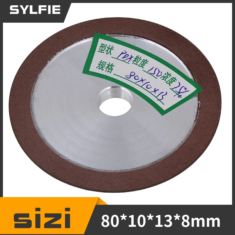 80x10x13mm Grinder Diamond Flat Disc Straight #150 Grit Grinding Wheel