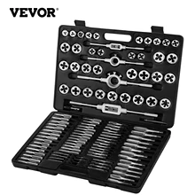 VEVOR-Juego de troqueles y grifos, herramientas de llave de corte de roscado manual de acero de tungsteno para módulos de precisión de máquina herramienta, piezas métrica de 110 M2-M18