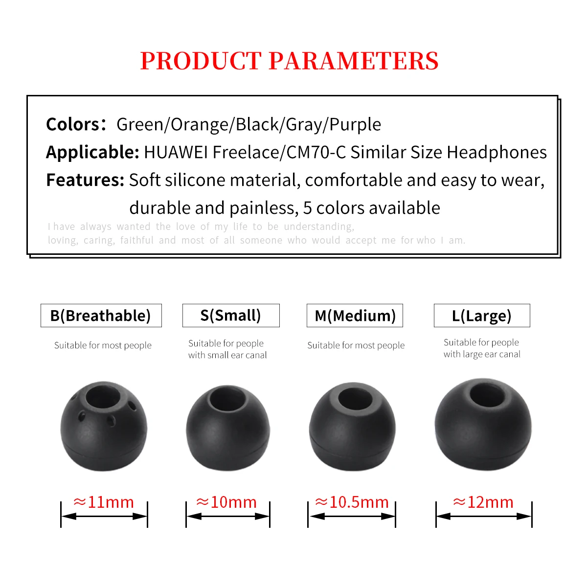 2Pcs Silicone Ear Tips for Freelace Eartips for Audio-Technica ATH-CKS550XIS Breathable In-ear Headphones Tips 4.5-5.5mm