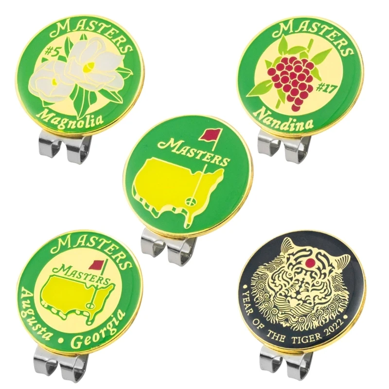 

Golf Ball Marker Hat Clip 1.18Inch Ball Marker Golf Gift Assorted Pattern Zinc-Alloy Iron Hat Clip Kits with Golf Marker
