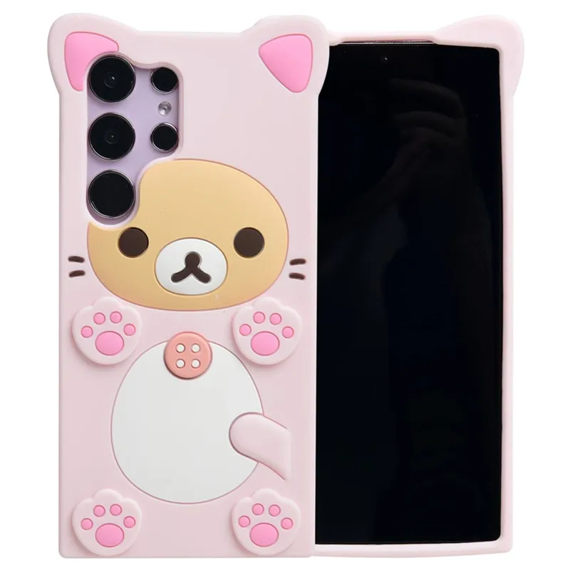 Cute Cartoon Bear Kawaii Soft Silicone Case for Samsung Galaxy S23 S24