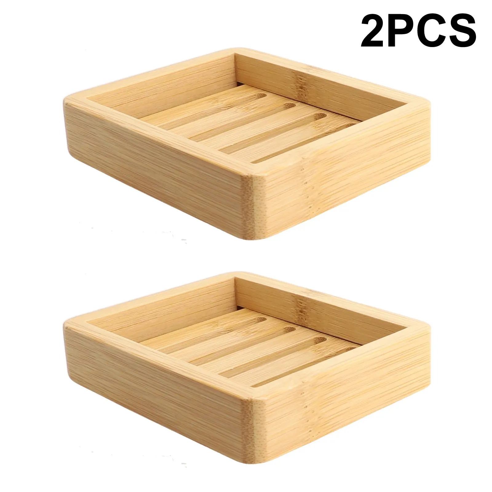 Holder Soap Holder Storage Soap Rack Wood Color 10*8.7*2.2cm 2pcs 47g Bamboo Soap Dish Natural Wooden Brand New