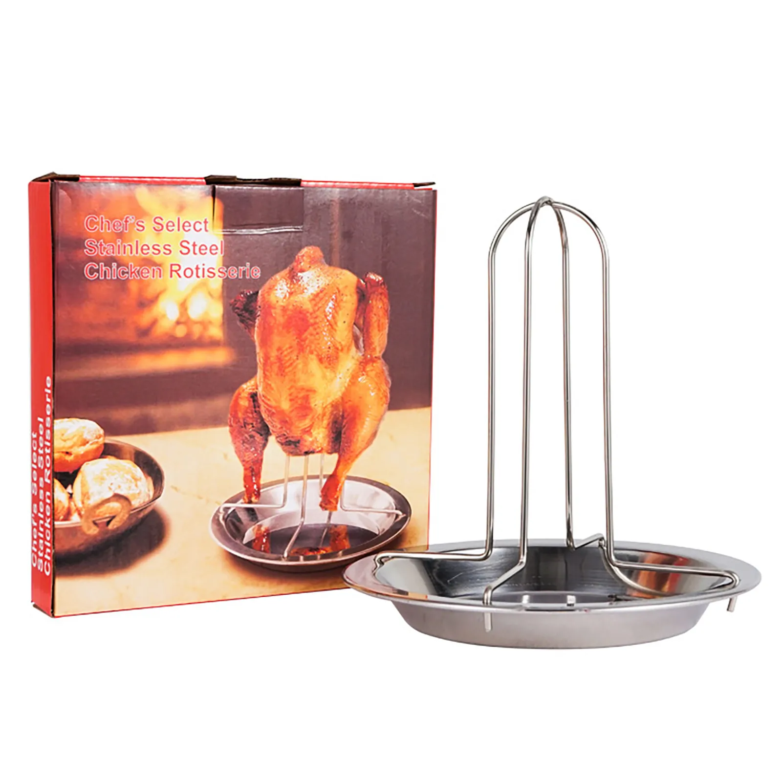 Chicken Roaster Rack Bowl Carbon Steel Beer Can Chicken Turkey Roaster BBQ Grill Holder Tray Camping Bakeware barbecue grill barbecue tools baking rack