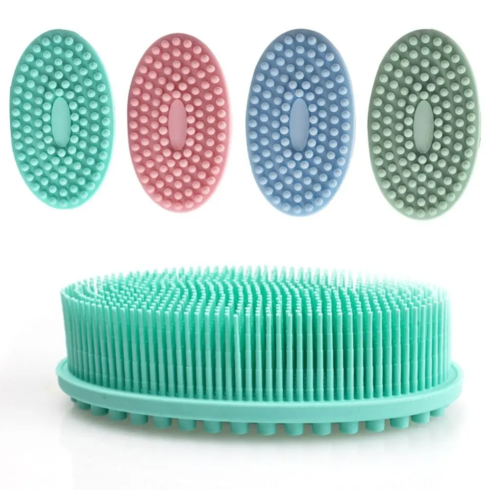 Silicone Double Sided Shower Body Brush Exfoliating Scrubber
