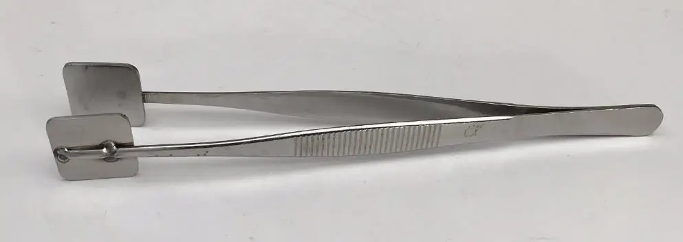 Square head elbow V-shaped head pointed round clamp tweezers glass tool thermoplastic glass