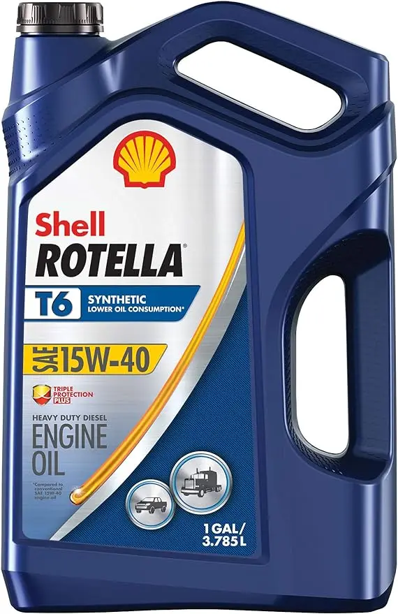 

Shell Rotella T6 Full Synthetic 15W-40 Diesel Engine Oil (1-Gallon, Case of 3)