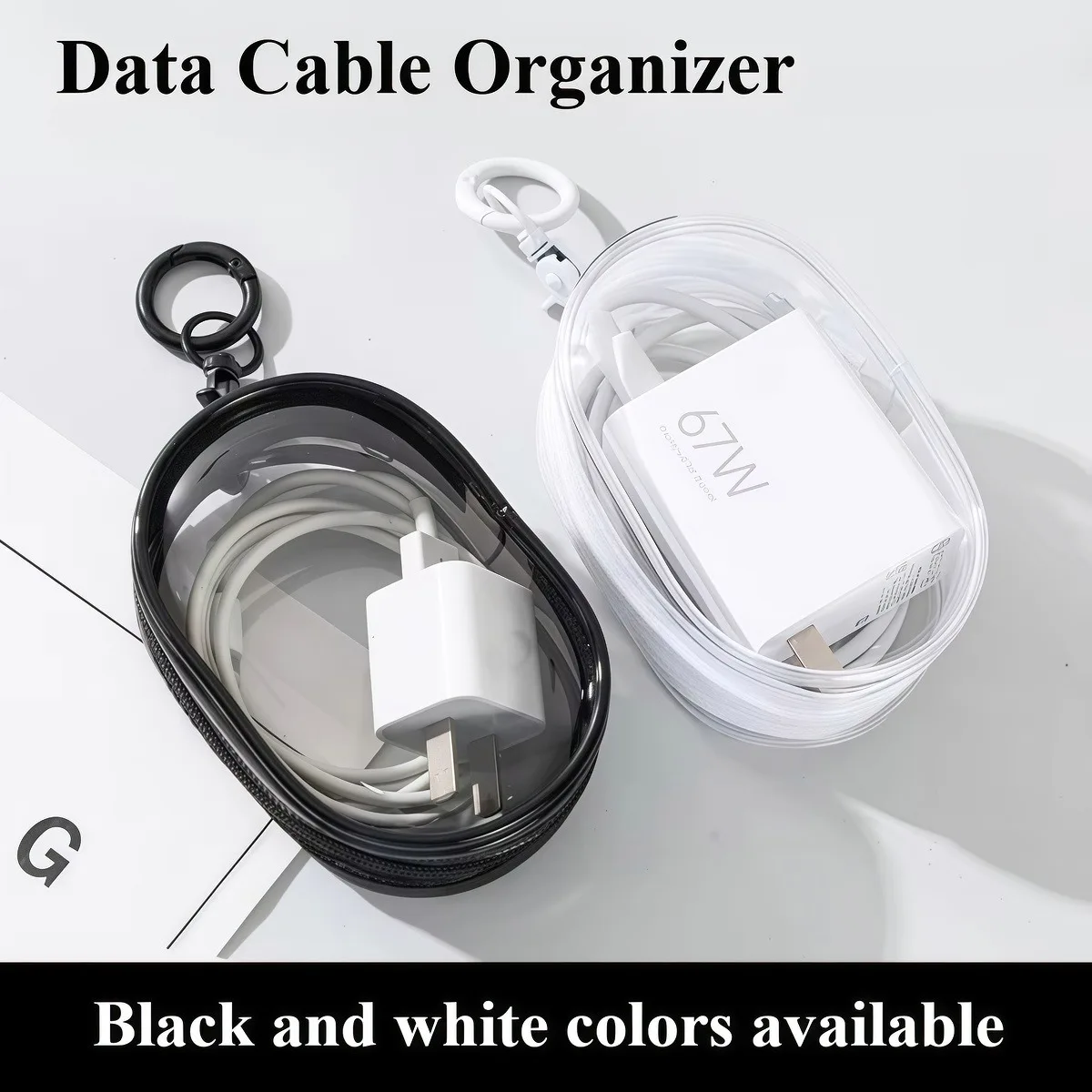 Portable Mini Clear Zipper Storage Bag KeychainCartoon Doll ChildrenToy MysteryBox Organizer for Earphones Chargers Gift Bag liu