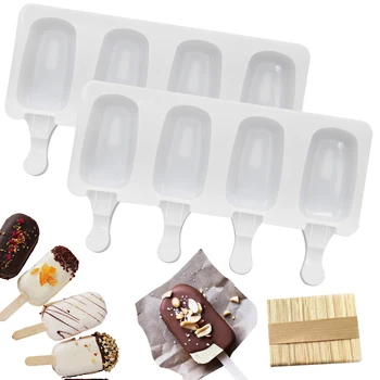 4/8 Cell Magnum Silicone Mold Silicone Ice Cream Mold Popsicle Molds DIY Ice Cream Mould Ice Pop Maker Mould Ice Tray 1