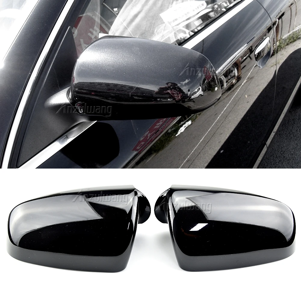 

1Pair Car Wing Mirror Caps Matt Chrome Mirror Cover Rearview Side Mirror Cap S Line for Audi A4 S4 B6 B7 A6 C6