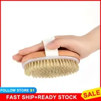 2 In 1 Dry Skin Body Brush Natural Bristle Dead Skin Remover Anti Cellulite Exfoliates Blood Circulation Health Massage Tools 1