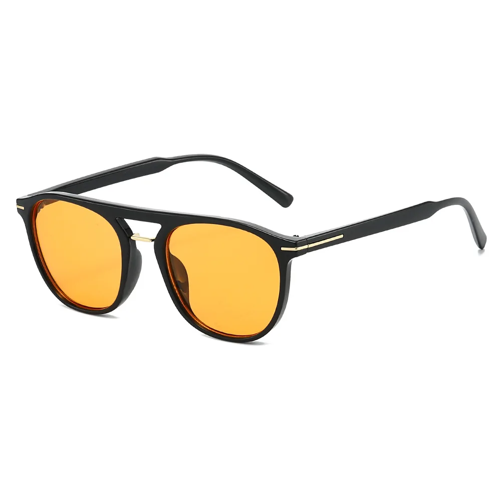 Aviator Retro Square Sunglasses - European Street Style Double Beam Outdoor Sun Shades