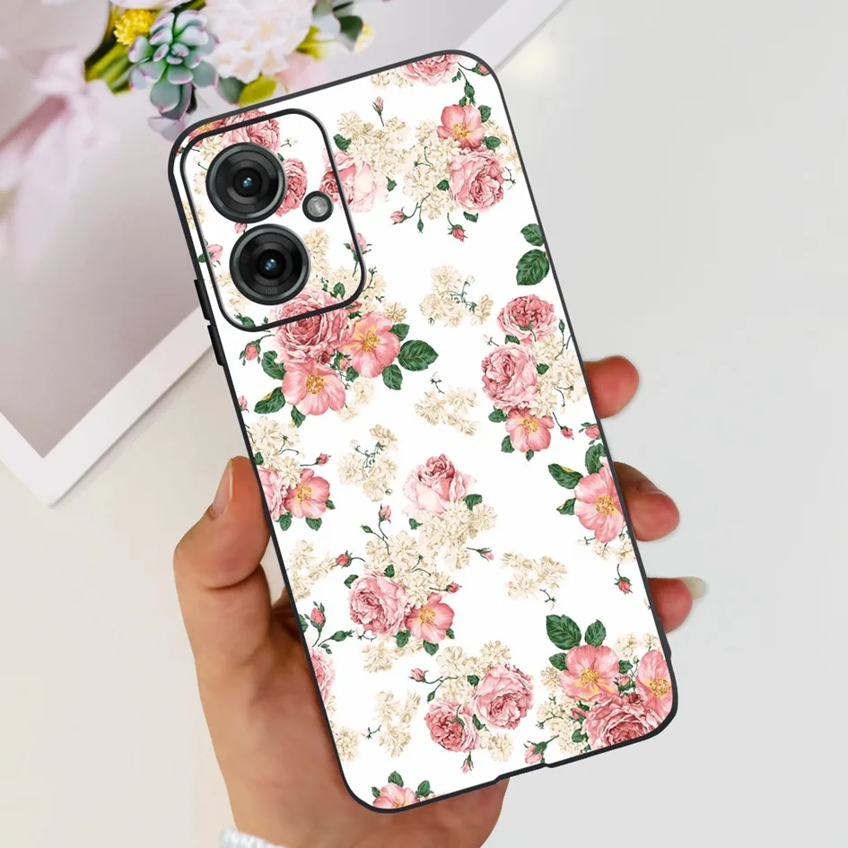 Lovely Cartoon Soft Silicone Back Protective Case Cover - Moto G55 5G