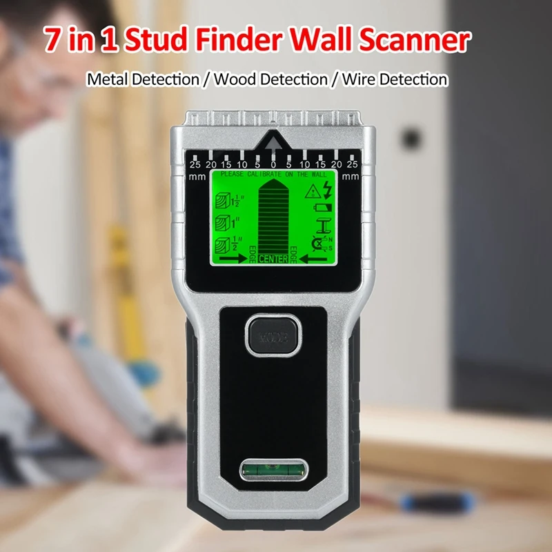 FUFU Stud Finder,Wall Scanner 7 In 1 Multifunctional Wall Detector For Studs Wood Metal And AC Wires Detection