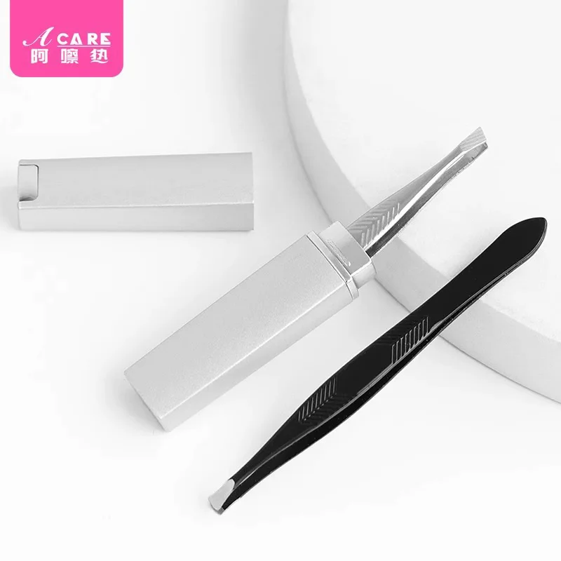 DX01/Eye Tweezer Barrel/A1PQ0-Easy-to-Use Stainless Steel Eyebrow Shaping Hair Removal Tool Makeup Facial Beard Plucking