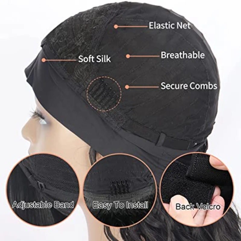 Afro Kinky Curly Bob Headband Wig Human Hair Short Curly Wigs For Black Women Full Machine Made Wig Brazilian Non-Remy Wig IJOY