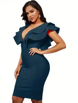 Bandage Dress Bodycon Dress Evening Party Elegant Sexy One Shoulder Birthday Club Outfit 6