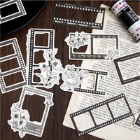 Journal GO 30pcs Flowers Frame Paper Scrapbooking Boarder Photo Paper Collage Card Decor Junk Journal Album DIY Materials 2