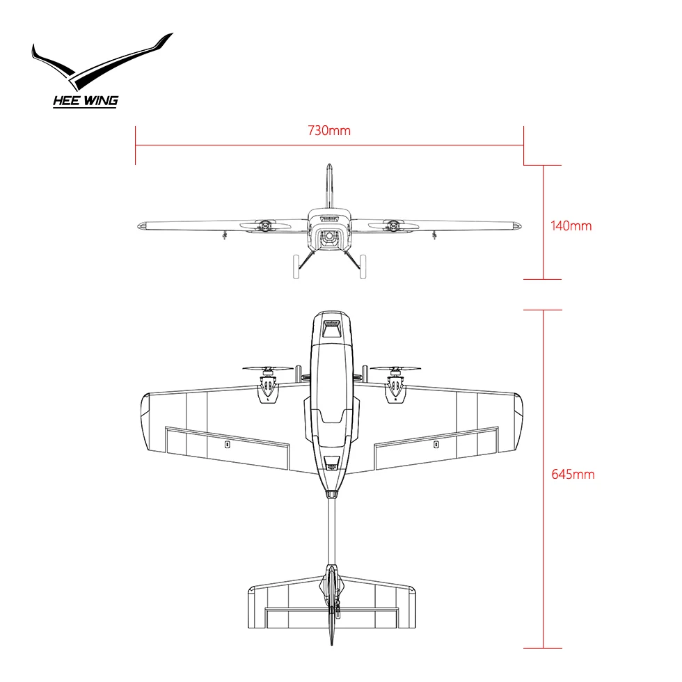 HEEWING RC Ranger T-1 FPV Airplane 730MM wingspan EPP Dual motor FPV-KIT Frame 5