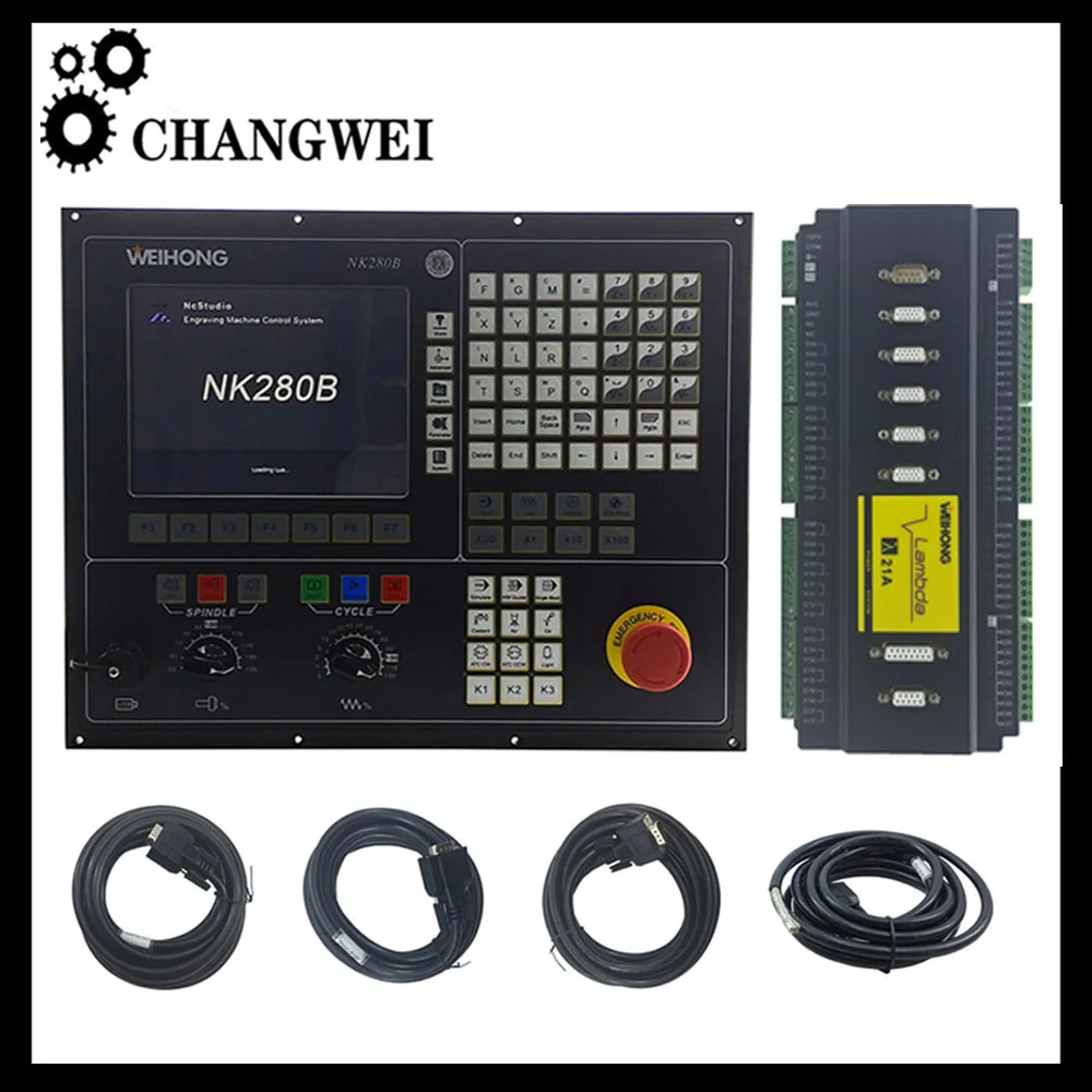 

WEIHONG NK280B Controller Lambda 21A Control Software NC Studio V10 3/4 Axis CNC Engraving Machine Integrated CNC System