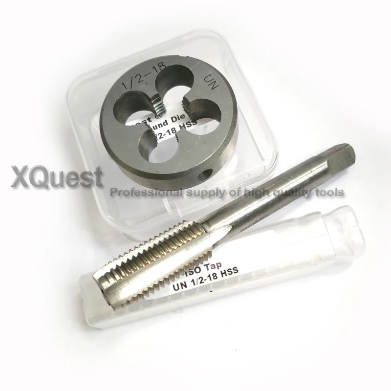 2pcs Unified Hand tap and die set UNC 1/2 1/2-13 Thread dies taps UNF ...