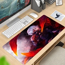 Computador mouse pad tóquio ghoul gaming mousepad grande mouse pad gamer xxl mause tapete de mesa para computador portátil