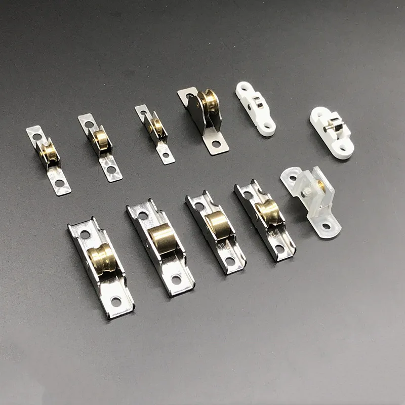 Sliding Door Roller 10 Pcs Stainless Steel Window Pulley Glass Display Cabinet Mute Wheel Track Pulley Furniture