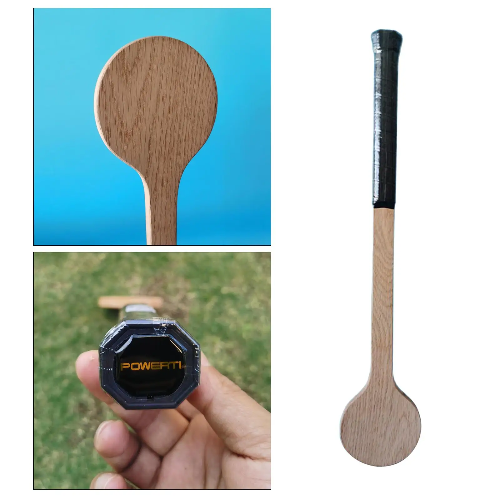 Functional Spoon Tennis Racket Tennis Pointer Training Aid, Wooden Pointer for Mastering,Tennis Racket Hit Trainer Equipment