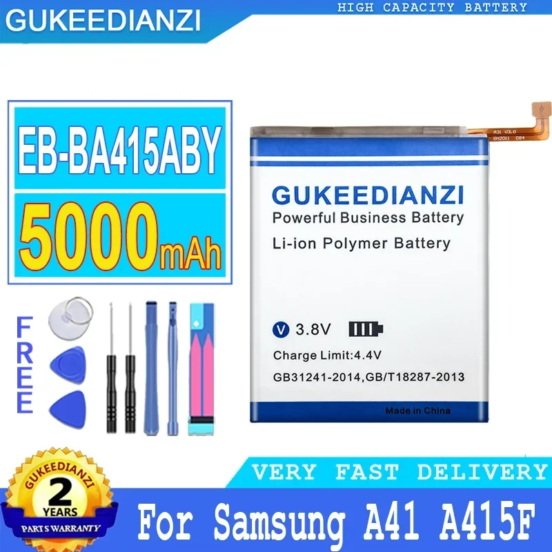 

Сменный аккумулятор GUKEEDIANZI, высокое качество, EB-BA415ABY, для Samsung Galaxy A41, A415F, большой мощности, бесплатные инструменты, 5000 мАч