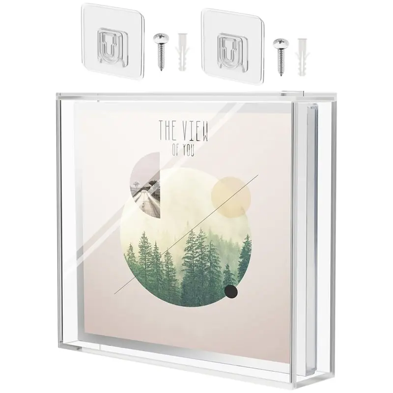 A13E-CD 디스플레이 케이스 아크릴 싱글 및 더블 디스크용 보석 케이스 홀더 CD 박스 디스플레이 프레임 선반용 벽걸이 보호대