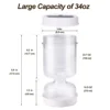 Pickle Olive Hourglass Jar Dry and Wet Dispenser with Strainer Flip Can for Food Storage Cucumber Olives Kitchen Supplies Tool 6