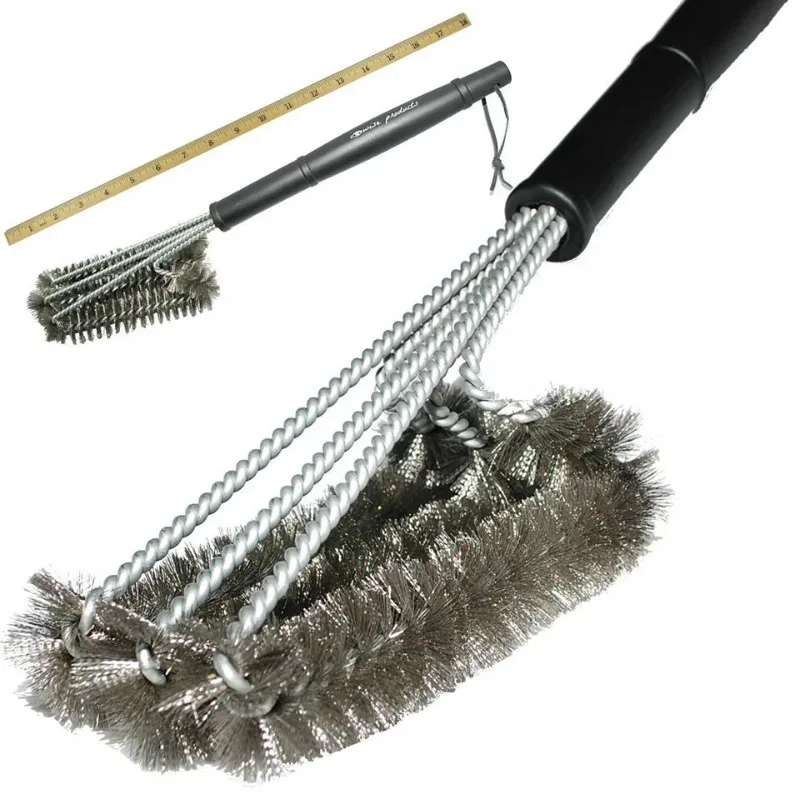 Grill Brush 3 Stainless Steel Brushes barbecue cleaning tools