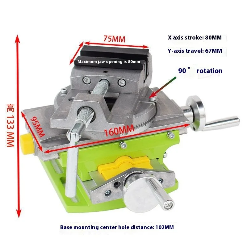 BG-6368 3-inch Cross-Sliding Vise with Compound Slide for Mill and Drill Press,C