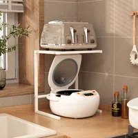 2PCS Kitchen Organizer Suitable for Micro-waveoven,Air Fryer and Electric Cooker etc,Spice Storage Rack Versatile Storage Shelf 2