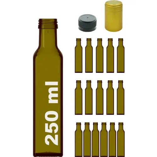 

Afracam Maraska Green 250 ml Locked Lid and Hooded Glass Bottle 16 Pcs