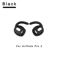 Sport Ear Hooks - Soft Silicone Anti - Slip Earbud Covers - 1 pair (Pro 2 Black)