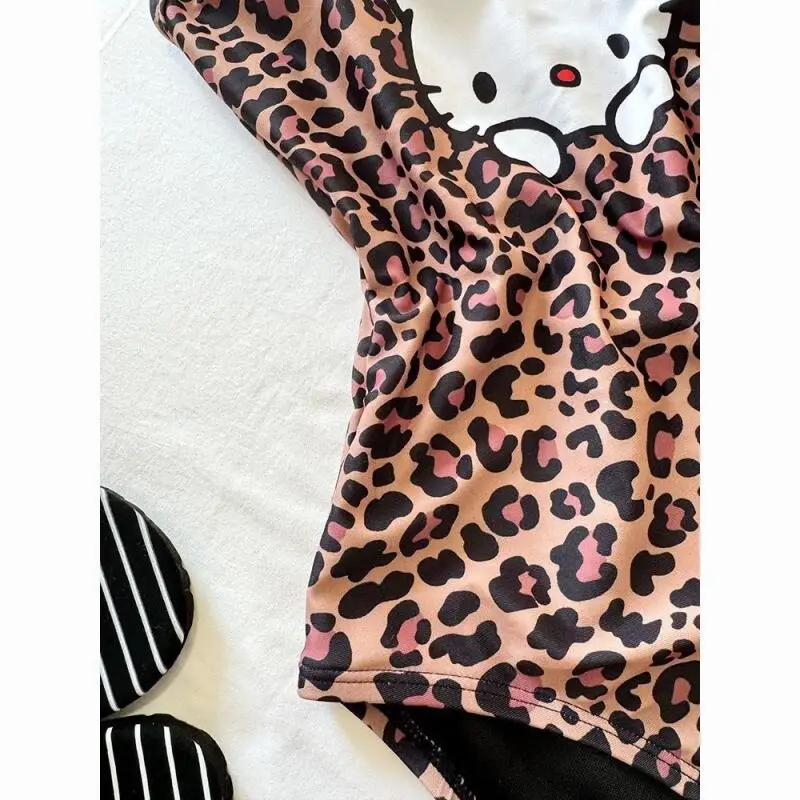 Sanrios Hello Kittys Swimsuit Creativity New Style Cartoon Beach Skirt Hot Selling Girls Ins Holiday Gifts Sweet Sling Backless 5
