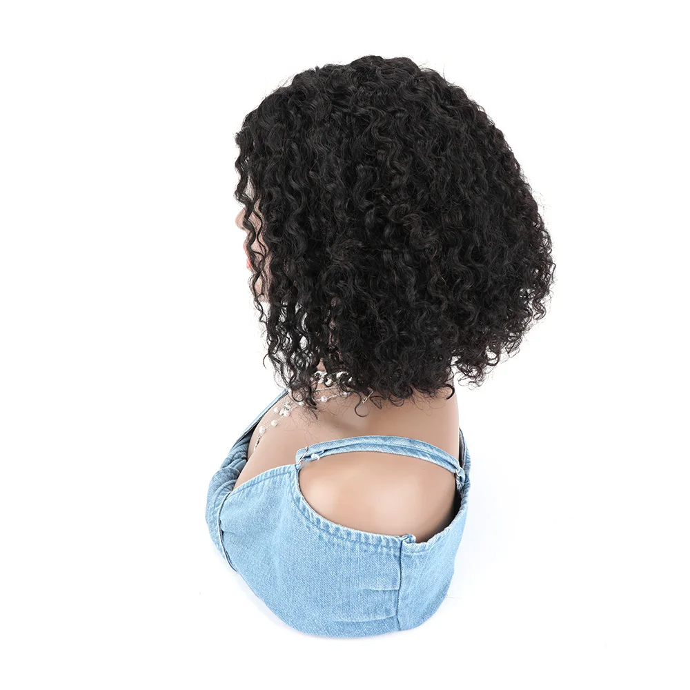 13x4 Hd Transparent Lace Frontal Wigs Jerry Curl Pixie Bob Wig Deep Wave Lace Front Wig Brazilian Human Hair Wigs for Women