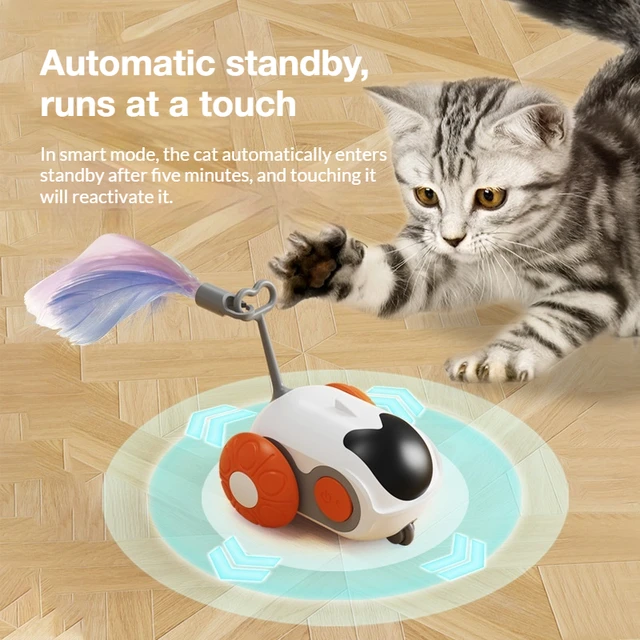 Electric pet Car Toy Remote Control Sports Self Entertainment Toy for Cats Dogs Interactive Playing Kitten Training Pet Supplies 2