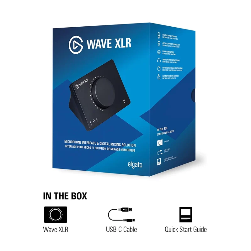 Elgato 100% Controller Audio Originale Wave Xlr-Mixer Audio E Preamplificatore Da 75 Db Per Xlr Mic A Usb-C