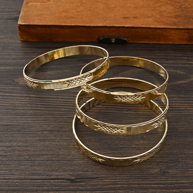 65MM 9K Gold Plated Adult Size Cute Bracelet Hawaiian Jewelry