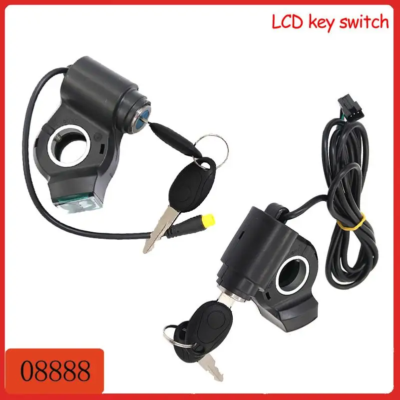 Electric Bicycle/Scooter LCD Display with Key Lock and Thumb Throttle