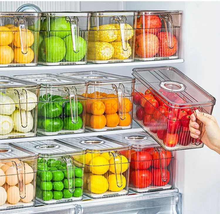 

2PCS Refrigerator storage box, fresh-keeping box, food grade box, vegetable and egg freezer storage box