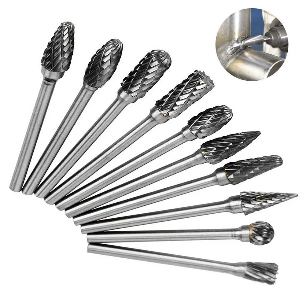 

Tungsten Steel Solid Carbide Burrs For Wood Carving Welding Grinding Deburring Alloy Rotary Bur Drill Bit Engraving Cutter