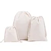 Reusable Cotton Drawstring Bags Fabric Storage Bag for Sundries Fruit Vegetable Kitchen Produce Bags Drawstring Gift Bag Pocket 5