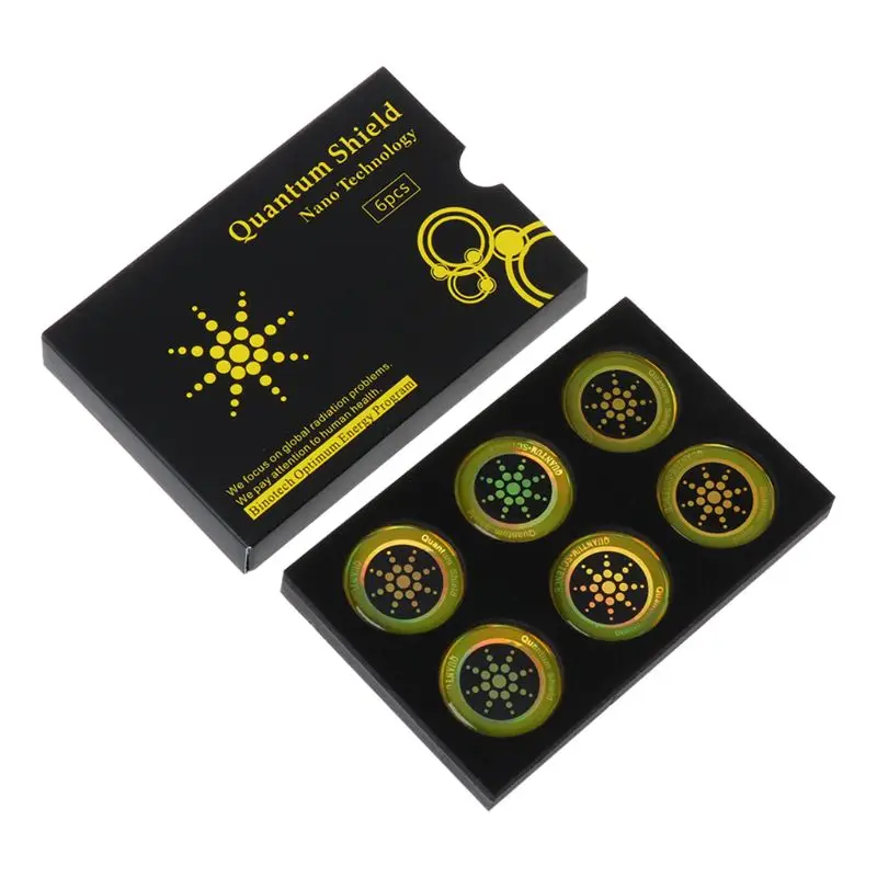 6 Pieces Radiation for Protection Phone Sticker Round for Quantum Shield Avoid EMF for Fusion Excel Anti Radiation Drop Shipping