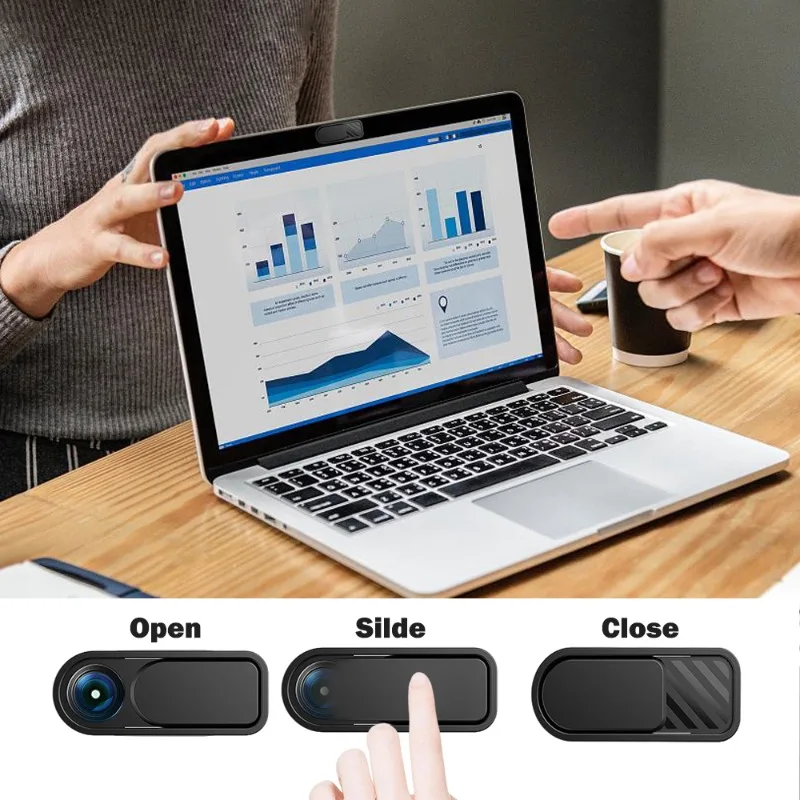 Universal Privacy Webcam Cover for Laptops, Tablets, and Smartphones - Set of 1/5/10